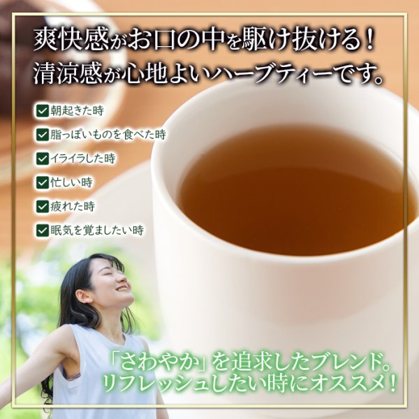 画像2: 爽快感がお口の中を駆け抜ける！2種類のミントを使用☆ミントハーバルブレンドティー50包 (2)