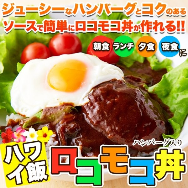 画像2: 人気のハワイ飯!!ロコモコ丼ハンバーグ入り640g（160g×4袋） (2)