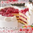 画像1: いちごコンポートと国産生クリームの調和♪いちご好きへ送る！いちごコンポートのショートケーキ4号≪冷凍≫ (1)