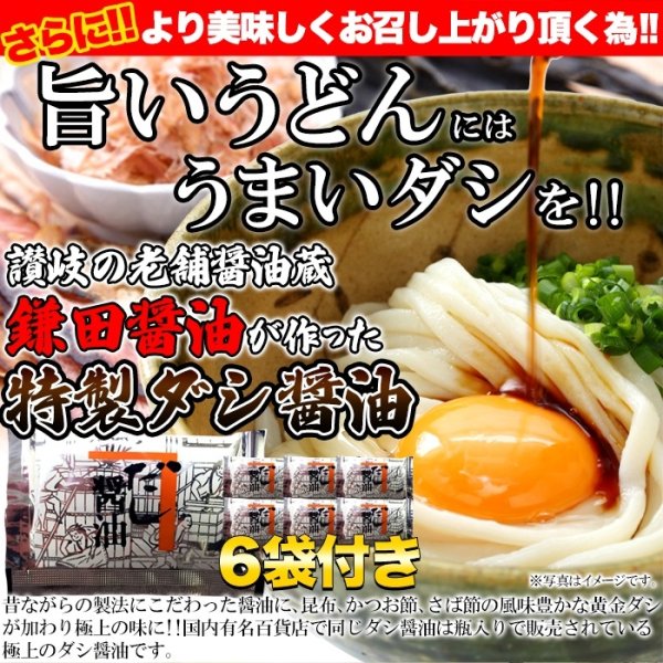 画像5: 鎌田醤油特製ダシ醤油6袋付き!!讃岐うどん6食分600g（300g×2袋） (5)