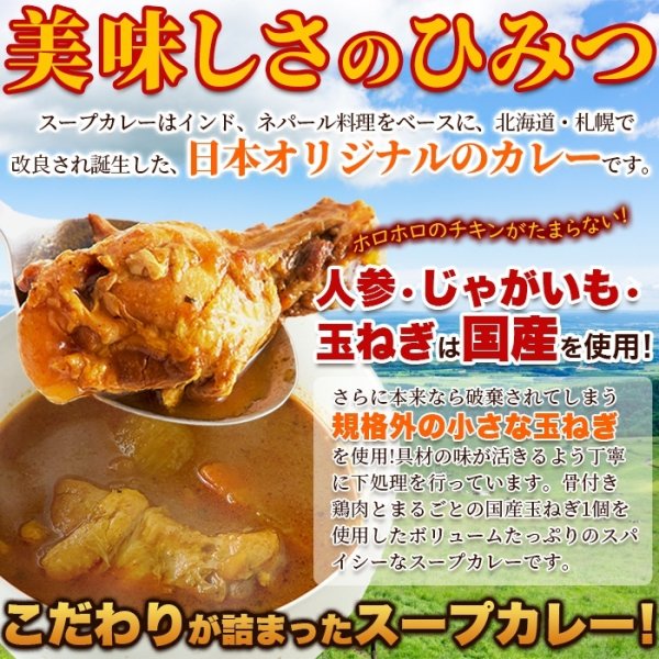 画像6: ゴロッと玉ねぎと骨付きチキンのスープカレー2人前(260g×2袋) (6)