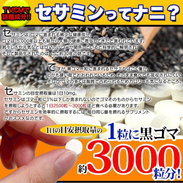 画像5: メガ盛り★黒セサミン＋スタミナサプリ約4ヶ月分 (5)