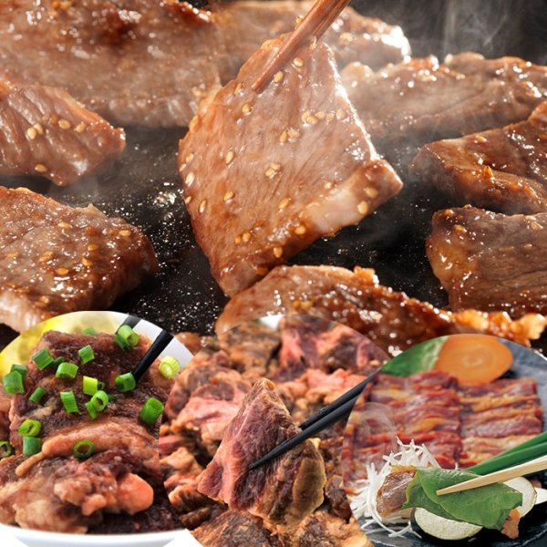 画像6: お手軽簡単BBQにも♪辛味噌タレ漬け牛カルビ（焼肉用）500g (6)