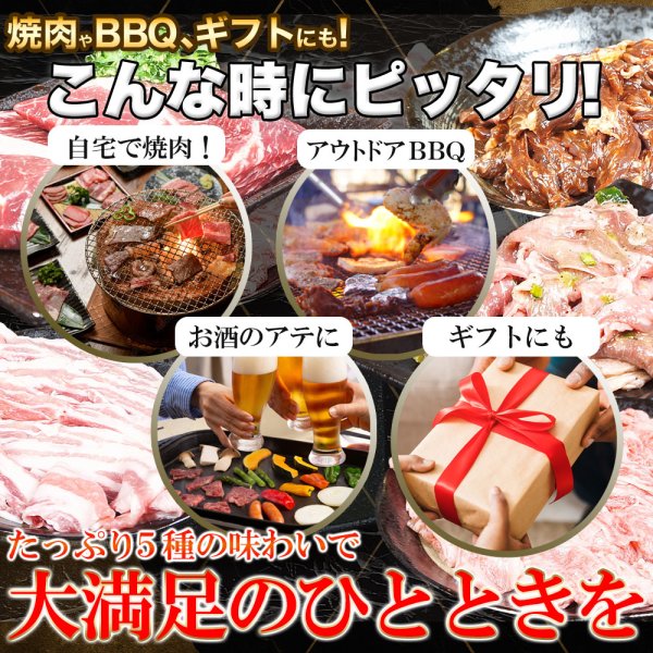 画像6: 5種の味をたっぷり堪能！焼肉豪華セット5種 1.2kg (6)