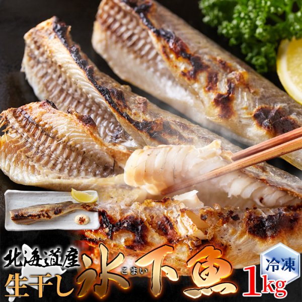 画像1: 【　ギフト対応可商品　】本場北海道の味！生干し氷下魚(こまい)1kg (1)