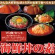 画像1: 大人気の海鮮丼をどっさり★海鮮丼詰合せ計１５食 （マグロ漬け3p＋ネギトロ3P+サーモンネギトロ3p+サーモン漬け3p +イカサーモンねぎとろ3P） (1)