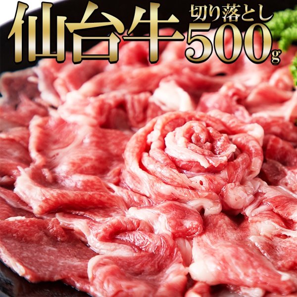 画像1: A5ランクの絶品お肉☆【無選別】仙台牛切り落とし500g (1)