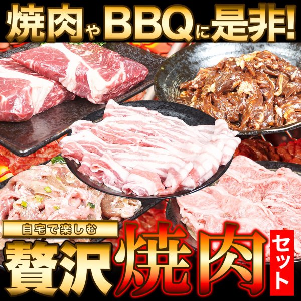 画像1: 5種の味をたっぷり堪能！焼肉豪華セット5種 1.2kg (1)