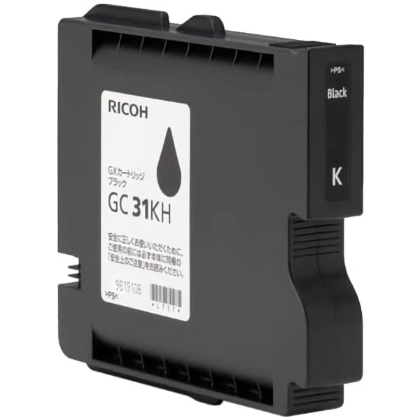 画像1: RICOH GC31KH ブラック インクカートリッジ 純正 (1)